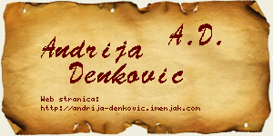 Andrija Denković vizit kartica